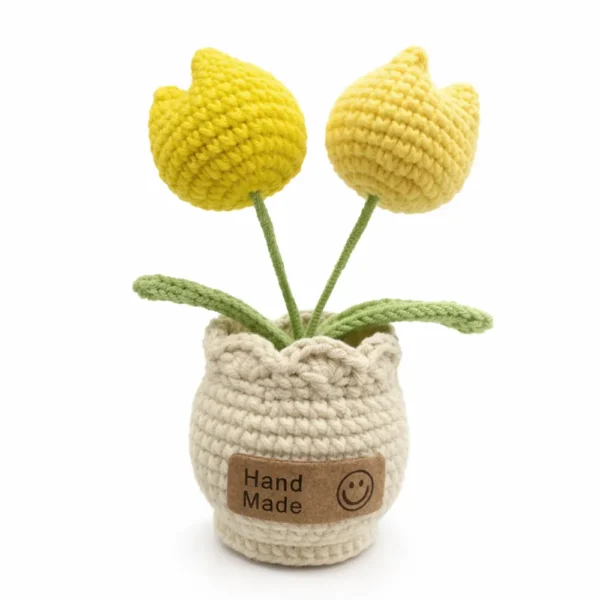 Crocheted Tulip Planter