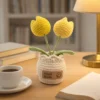 Crocheted Tulip Planter