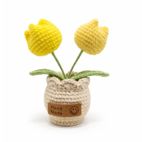 Crocheted Tulip Planter