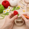 Hand crochet Strawberry Planter