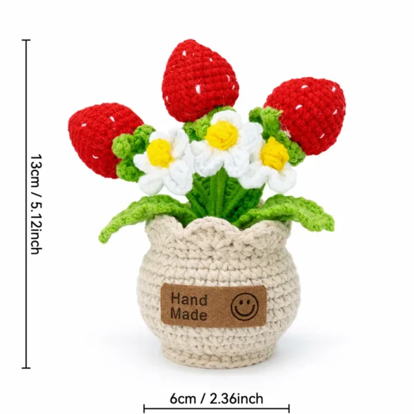 Hand crochet Strawberry Planter