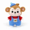 Crocheted Monkey Keychain