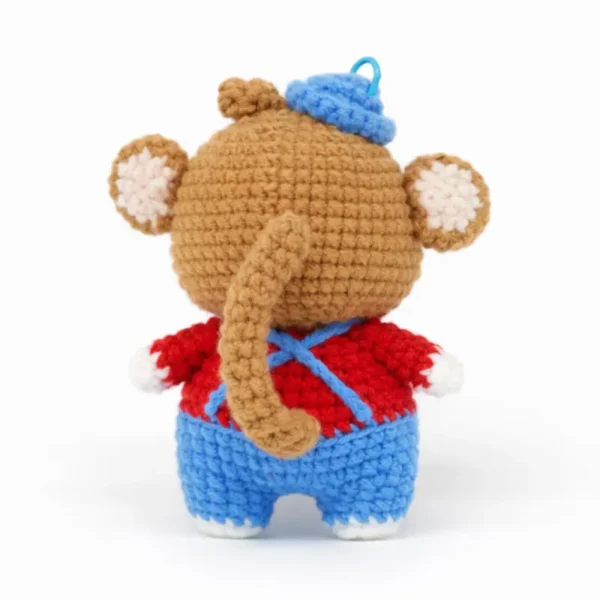 Crocheted Monkey Keychain