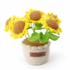 Crochet Large Sunflower Planter