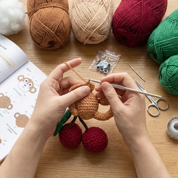 Crochet Heart Monkey